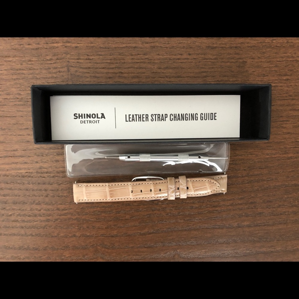 Shinola Nude Pink Genuine Alligator Watch Strap